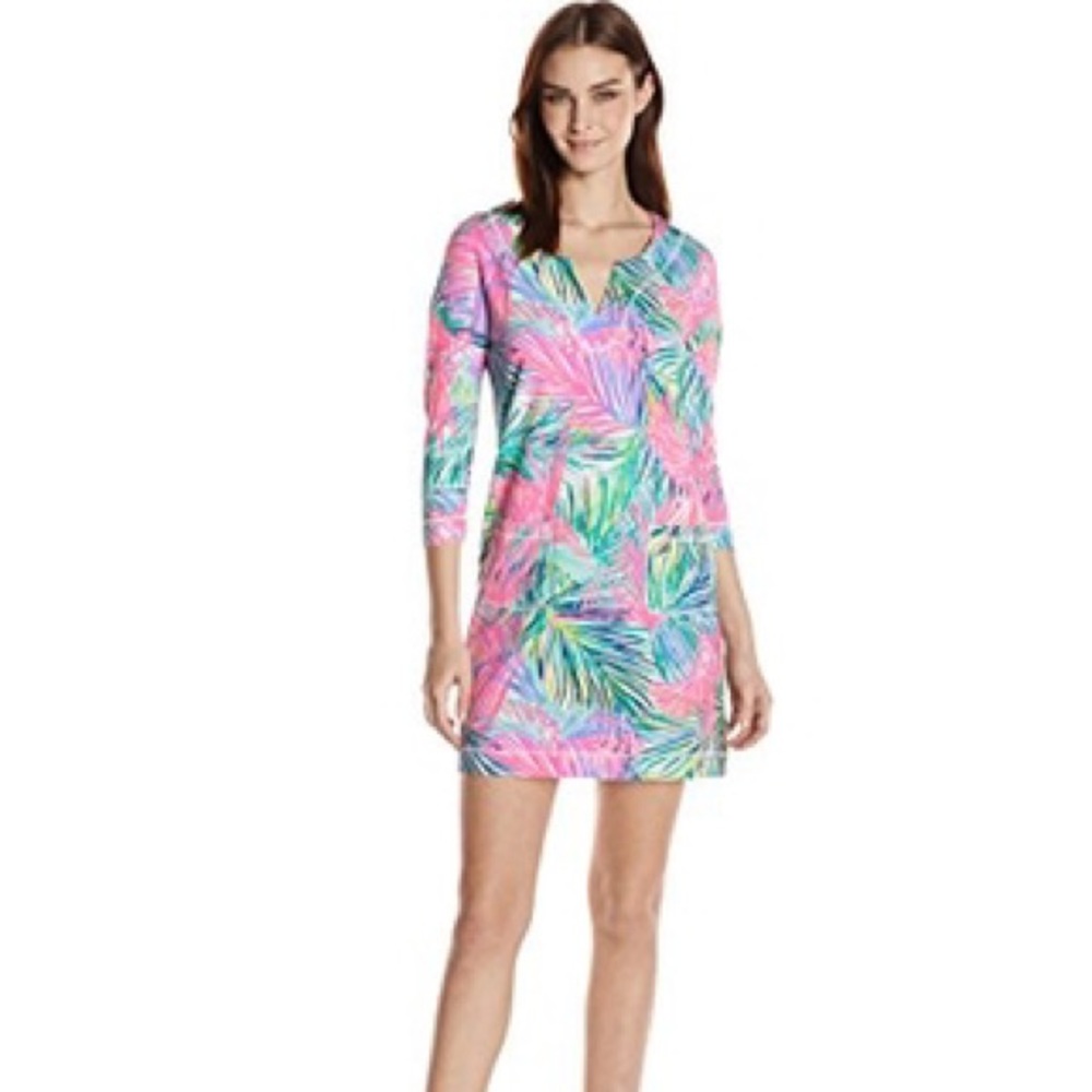 Lilly Pulitzer UPF 50+ Dress in Scarlet Macaw